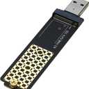 M.2 to USB Adapter, RIITOP NVMe to USB 3.1 Reader Card Compatible with Both NVMe (PCI-e) M Key SSD & (B+M Key SATA Based) NGFF SSD