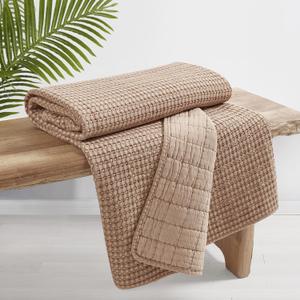 Levtex Home - Mills Waffle - Throw - Blush Cotton Waffle - Throw Size 50 x 60in.