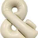 Biapian 40 Inch Ampersand Balloons, Cream Symbol & Foil Balloon, Big Single Sign Jumbo Balloon, Beige Large Aluminum DIY Balloons for Name Abbreviation, Birthday, Baby Shower, Wedding Party Decoration