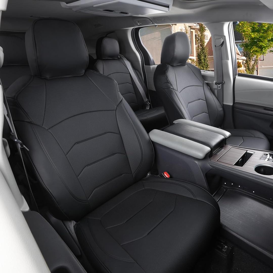 Seat Covers for 2021-2026 Toyota Sienna 7-Seat, Black
