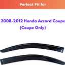 KPY Rain Guards Fit for 2008-2012 Honda Accord Coupe, Out-Channel Window Visors Vent Wind Deflectors 2PC, Car Accessories for 08-12 Accord (Coupe Only)