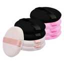9Pcs Powder Puffs, 2.16 Inch Round Face Makeup Puff for Body Loose Powder Beauty Makeup Tool Black,Nude,Pink