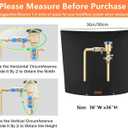 Winter Pipe Insulation Cover (5F) , Insulated Backflow Preventer Freeze Protection, Pump Cover, Sprinkler/Well/Valve Head Cover (Black 36''W x 36''H)