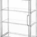 BOHOIDEE 3 Tiers Clear Display Case for Figures, Acrylic Storage Organizers Box with Magnetic Door, Wall-Mounted Dustproof Showcase for Collectibles Action Figure