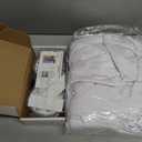 Glow 6FT Fitted Tablecloth White Spandex Table Cover for Folding Rectangle Tables 72" L x 30" W x 30" H with LED Lights and Remote Control for Event, Wedding, Banquet & Parties