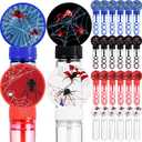 24 Pcs Spider Sticker Bubble Wands, Mini Spider Web Sticker Toys Bubbles for Party Favors Supplies, Goodie Bag Stuffers Gifts, Birthday, Outdoor Summer Toys, Prizes (Classic)