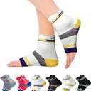 4 Pairs Light Compression Socks for Men Women Kids, Open Toe Compression Socks, 8-15 mmHg Soothe Socks (XL, BlackGreen GreyBlue)
