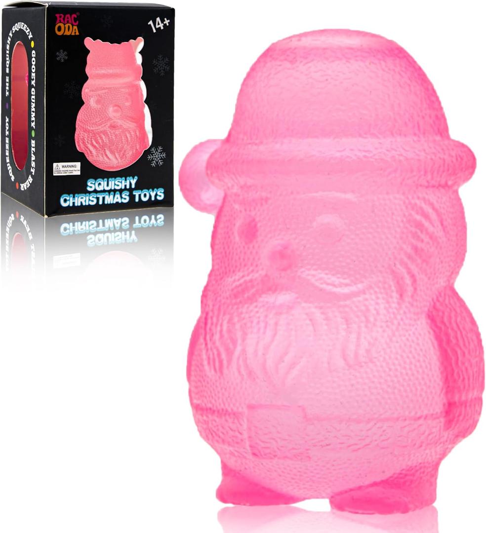 Textured Santa Claus Squishy Fidget Toy, Slow Rebound Stress Relief Christmas Toy, Tactile Anxiety Relief Desk Fidget for Adults, One-of-a-Kind Holiday Relaxation Toy