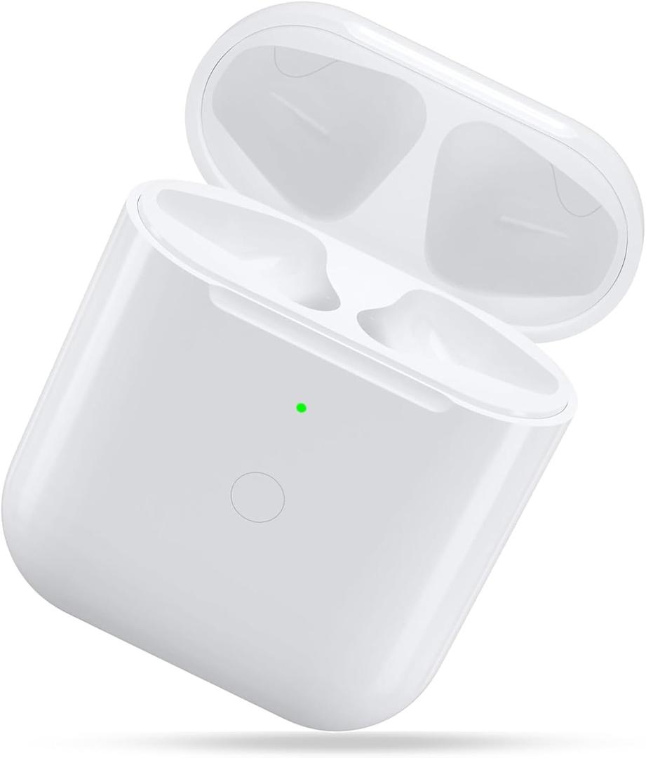Replacement Charging Case for AirPods 1st/ 2nd Generation, Wireless Charger Case for Air Pod 1/2 Gen with Bluetooth Pairing Sync Button, No Earbuds (L-Port)
