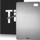 Titanium Cutting Board, 100% Pure Titanium Cutting Boards for Kitchen, Non Toxic Food-Grade Chopping Board, Hygienic, Dishwasher Safe, Chessboard Pattern Cutting Board 13L*10W