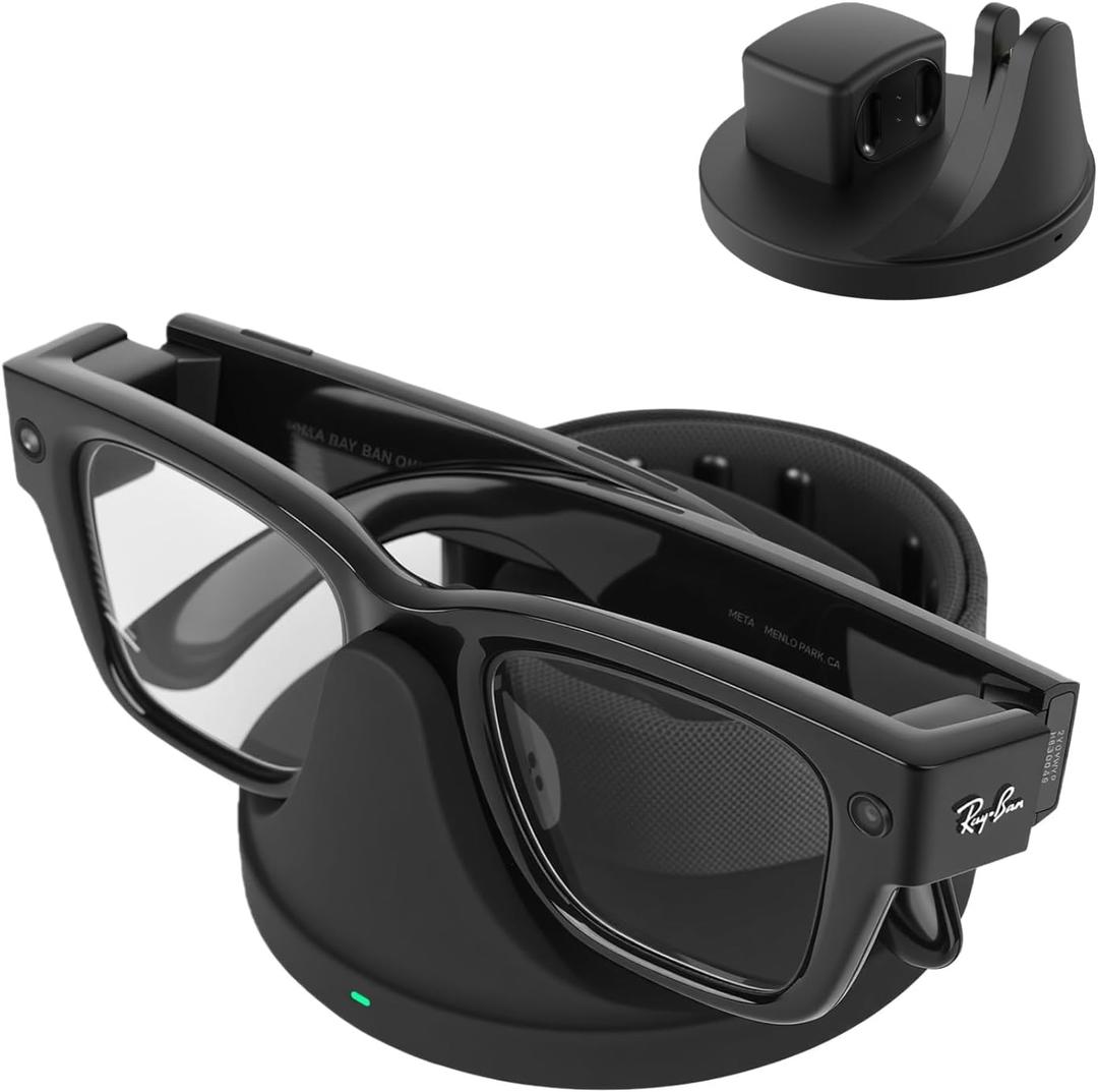 2-in-1 Charging Station Compatible with RayBan Meta Display Glasses & Neural Band, Charging Stand Compatible with Meta Display Glasses Accessories