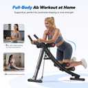 MERACH Dual Track Ab Machine, Adjustable Ab Trainer Machine, Ab Workout Equipment for Home Gym, Ergonomic Arc Track for Better Abs, Foldable Workout Machine for Full Body Workout Home Exercise