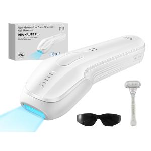 INIA Laser Hair Removal with Ice-Cooling Care for Women and Men, HAUTE Pro Painless at-Home IPL Hair Remover for Coarse Hair in Bikini All Body Areas, Latest Generation for Effective Results (Pink)