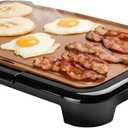 OVENTE Electric Griddle with 16 x 10 Inch Flat Non-Stick Cooking Surface, Removable and Adjustable Temperature Control, Indoor Grill for Instant Breakfast, Pancakes, Eggs or Burgers, Copper GD1610CO