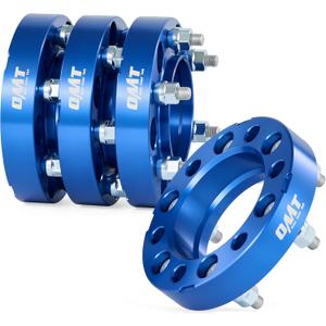 Orion Motor Tech 6x5.5 Wheel Spacers 1.25in Blue Wheel Spacer Kit Compatible with FJ Cruiser Tacoma 4Runner Tundra, 6x139.7mm Hub Centric Wheel Spacers 106mm Bore with 12x1.5 Studs, Set of 4