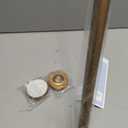 AIZESI One-Piece Brushed Gold Tension Shower Curtain Rod 54-90" No Drilling