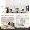 Nickel 3-Light Dimmable Modern Chandeliers for Dining Room Chandelier Frosted Milky White Glass Globe Height-Adjustable Cluster Pendant Lights Bedroom Dining Room (Bulb & Remote Incl)