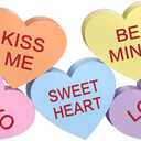 AnyDesign 5Pcs Valentine's Day Conversation Hearts Wooden Table Sign Colorful Heart Wood Tabletop Decoration Love You Be Mine Kiss Me Table Centerpiece Tiered Tray Decor for Wedding Home Shelf Display (Yellow,Orange,Blue,Pink)