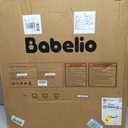 Babelio Baby Gate for Stairs & Doorways, 26-43" W 28" H No Bottom Bar| Easy Installation| One-Handed Operation| Auto-Close| Hardware Mount (Drill Needed) Safety Dog/Pet Gate (Brown Wood Pattern)
