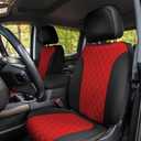 FH Group Custom Fit Car Seat Covers Specifically Made for 2019-2023 Chevrolet Silverado 1500 2500HD 3500HD RST | LTZ | HIGH COUNTRY Ultraflex Neoprene Water Resistant Seat Covers - Front Set Red