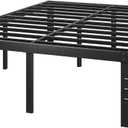 COMASACH 16 Inch King Size Bed Frame Supports up to 3500lbs, No Box Spring Needed, Platform with Heavy Sturdy Metal Steel, Easy Assembly, Under Bed Storage, Noise-Free, Non-Slip