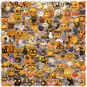 3 x 200 PCS Halloween Stickers, Pumpkin Sticker, Non-Repeating Vinyl Waterproof Holiday Party Stickers for Kids & Adults, Halloween Party Favors, Trick or Treat Crafts & Gifts