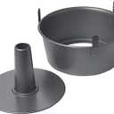 Chicago Metallic Angel Food Cake Pan with Cooling Feet, 2-Piece Nonstick Tube Pan, 9.5 Inch Carbon Steel, Perfect for Pound and Sponge Cakes