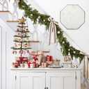 2pcs 6ft Christmas Garland, Artificial Norfolk Pine Garland, Real Touch Greenery Garlands for Mantle, Cedar Garlands for Christmas Decorations Indoor Outdoor (6 FT)