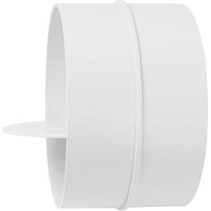 - 4" inch Plastic Inline Backdraft Damper. Connect Exhaust or Bathroom air Dryer and ducting with Backdraft Damper. HVAC. Heating. Cooling. Kitchen and Bathroom Applications. (White - Male fit)