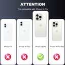 Magnetic for iPhone 16 Pro Case [Compatible with MagSafe][with Screen + Camera Protector] Clear Rose Floral Flower Pattern Design, Slim Shockproof Phone Cover for Women Girls