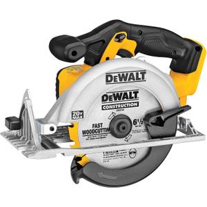 DEWALT 20V MAX Circular Saw, Cordless Sidewinder Style Portable, 6-1/2-Inch Blade, 5150 RPM, 0-50 Degree Bevel Capability, Battery Not Included (DCS391B)