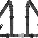 Yakitoko Universal 4 point Safety Harness Set 2" Fits Go Kart,UTV,ATV,Racing Black