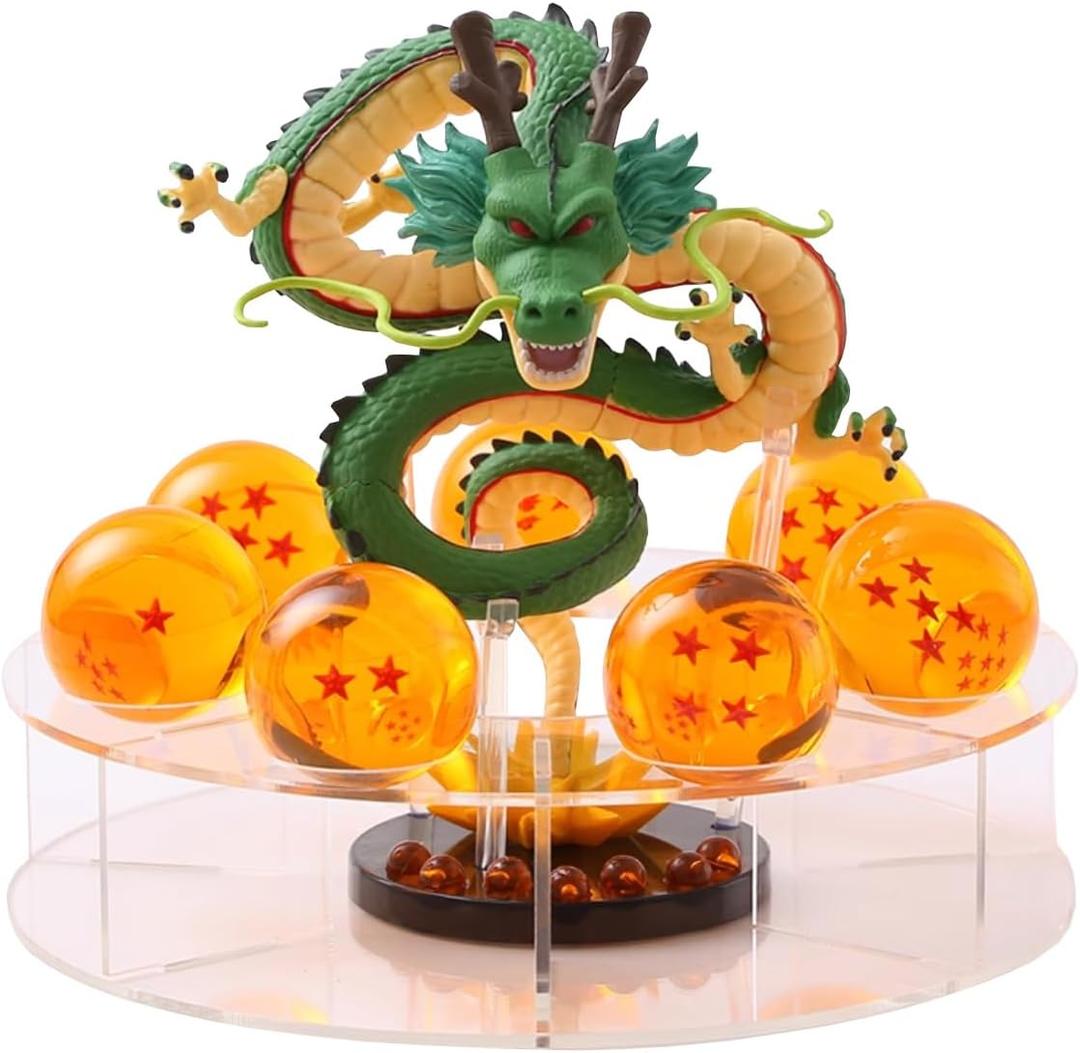 Resin Shenron Figure Statue Decoration Action Figure Set 15cm Shenlong 3.5cm Balls and Acrylic Stand for Gifts Home Decor