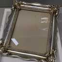 8x10 Vintage Picture Frame with Embossed Flower Design, Silver Ornate Frame for 8x10 or 5x7 Pictures with White Mat, Hand-Crafted Resin Antique Frames for Tabletop & Wall Hanging, Home Decor (Silver)