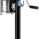 Kohree 3000 lbs Trailer Jack, Heavy Duty Bolt-on Low-Profile Small Swivel Trailer Tongue Jack with Ergonomic Handle for RV, Boat, Utility, Camping Trailer, 15" Vertical Travel
