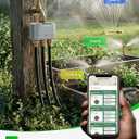 [All-New 2027] 1700FT WiFi Sprinkler Timer 3 Zone with Brass Inlet, Unistyle Smart Hose Timers Compatible Alexa & Google Voice, Water Timer for Garden Hose with Auto & Manual Modes for Garden Lawn