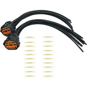 2 Pcs 10 Pin Headlight Connector Wiring Harness Pigtail Plug for Hyundai Kona Santa Fe Accent Equus Tucson Veloster Kia Optima Sorento Soul Replaced OE# 10K007 GL221-10021 HP066-10021 E72A10