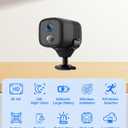 UCOCARE 2K Security Camera Indoor Wireless with 5200mAh Larger Battery, Mini Security Camera for Home Security, HD Portable Camera WiFi, 160 Wide View, Smart Motion Detection, 33ft Night Vision
