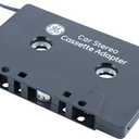 GE Car Stereo Cassette Adapter, 3.5mm Jack, For Mobile Phones, Smartphones, iPods, CD Players, MP3 Players and other Mobile Devices, Black, 34496