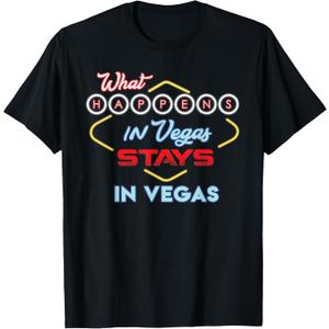 What Happens in Vegas Stays in Vegas Fun Vegas Trip T-Shirt, Size Small