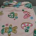 Candy Canes Throw Blanket and Pillow Set Include Pink Christmas Blanket 50 x 60 Inch and Candy Canes Plush Throw Pillows Cushion for Couch Sofa Bed Home Decorations and Christmas Gift