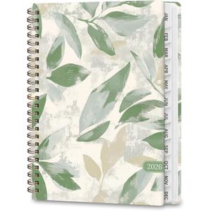 2026 Planner, Weekly and Monthly Calendar Planner Agenda, Jan 2026 - Dec 2026, Planning Academic Book, Office Desk Accessories and School Supplies - A5 (6.3'' x 8.5'') (Leaf)
