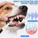 Dog Plaque Remover for Teeth,Pet Tooth Cleaner with LED Light,Cleaning Kit for Tartar and Stains,5 Adjustable Modes,Pet Teeth Cleaning kit,Suitable for Dogs and Cats (White)