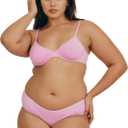 Organic Basics Women's Core Unlined Wired Demi Bra (34DD, Petal Pink)