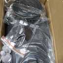 CADARA Fireplace Blocker Blanket Stops Heat Loss, Magnetic Fireplace Draft Stopper, Indoor Fire Place Draft Cover with Hook and Loop Tapes, Cold Air Blocker Save Energy, Black 42" W x 28" H