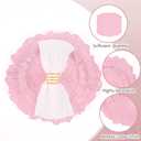 Teruntrue 50 Pcs Pink Charger Plates Bulk 13 Inch Plastic Charger Plates for Dinner Plate, Pink Chargers for Table Setting, Reef Design Plate Floral Decorative Round Chargers for Wedding Party Event