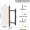 White 16 Inch Floating Shelves for Wall, 8 Inch Deep Floating Shelves Set of 2, Wall Shelves for Bathroom Over Toilet, Live Edge Shelf with Invisible Brackets for Bedroom, Home Decor