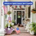 4th of July Patriotic Porch Goose Outfits, Labor Day 23" Garden Uncle Sam Costume for Lawn Yard Decor