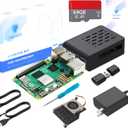 Starter Kit for Raspberry Pi 5 8GB RAM, 64GB SD Card pre-Loaded with 64-bit Pi OS