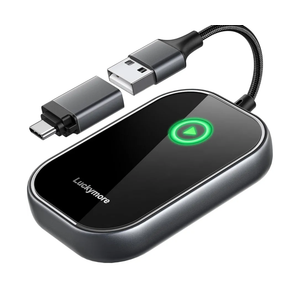 Wireless CarPlay Adapter for Apple iPhone, Converts Factory Wired CarPlay to Wireless CarPlay 2024 Upgrade Plug & Play Auto Connect for Cars from 2015 & iPhone iOS 10+ Black Not for Tesla & Andorid